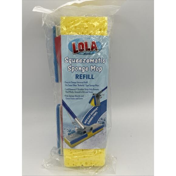 LOLA SqueezeMatic Butterfly Sponge Mop Refill, 9" Super Absorbent Head - 1 Count - Picture 5 of 6